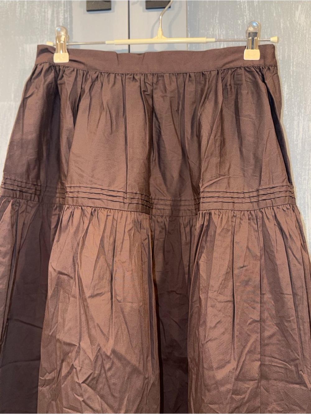 Few Moda Beth Brown Cotton Midi Skirt – Size 6 NWT - Picture 9 of 10